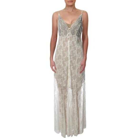 Intimately Free People Womens Next to You Sheer Lace Maxi Dress, XS - Picture 1 of 3